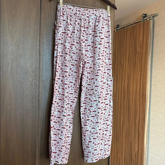 Boden Red and White Patterned Lounge Pants - Picture 3 of 4